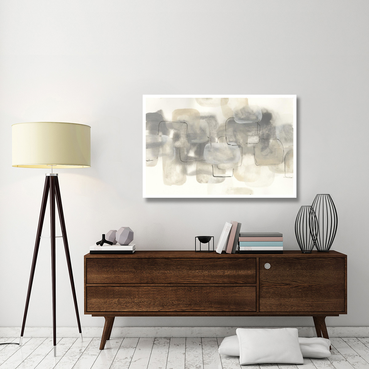 Neutral Stacking III -Paper Art-50&quotx34"