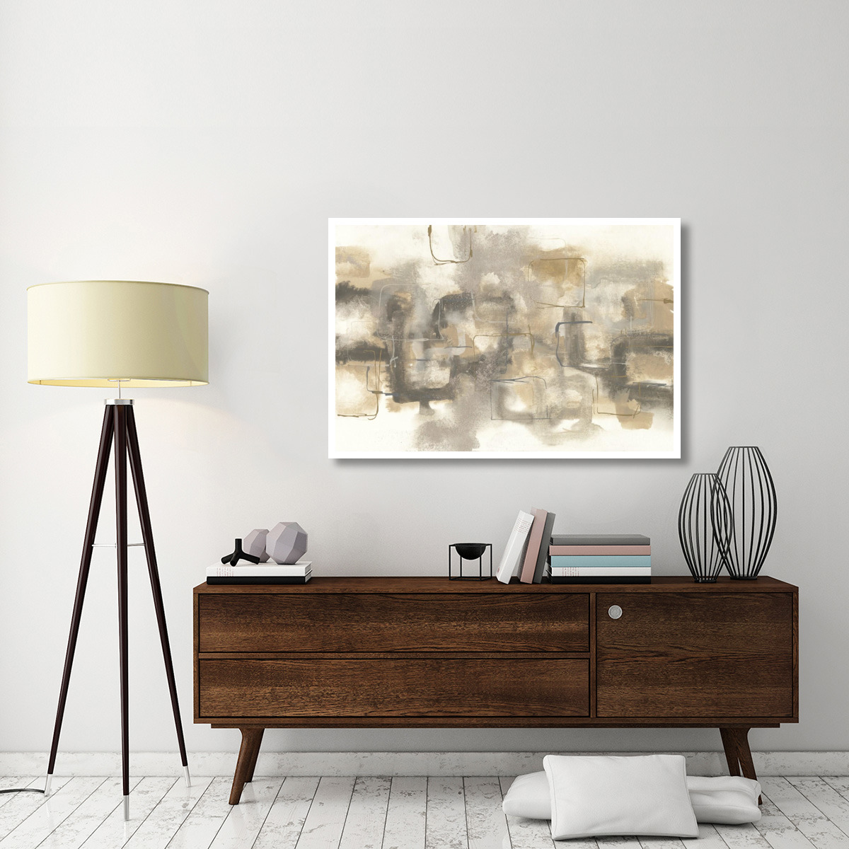 Platinum Neutrals I -Paper Art-50&quotx34"