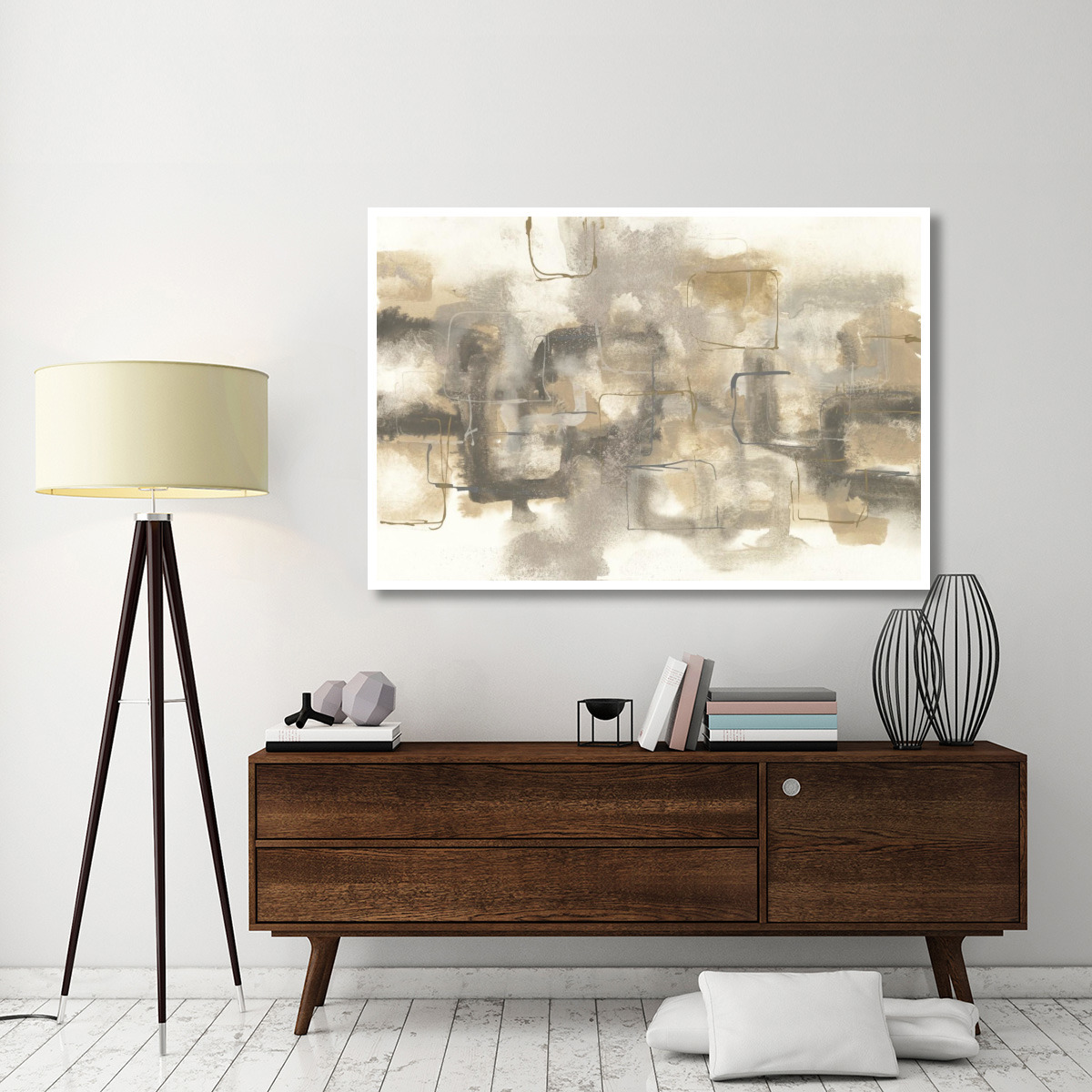 Platinum Neutrals I -Paper Art-62&quotx42"