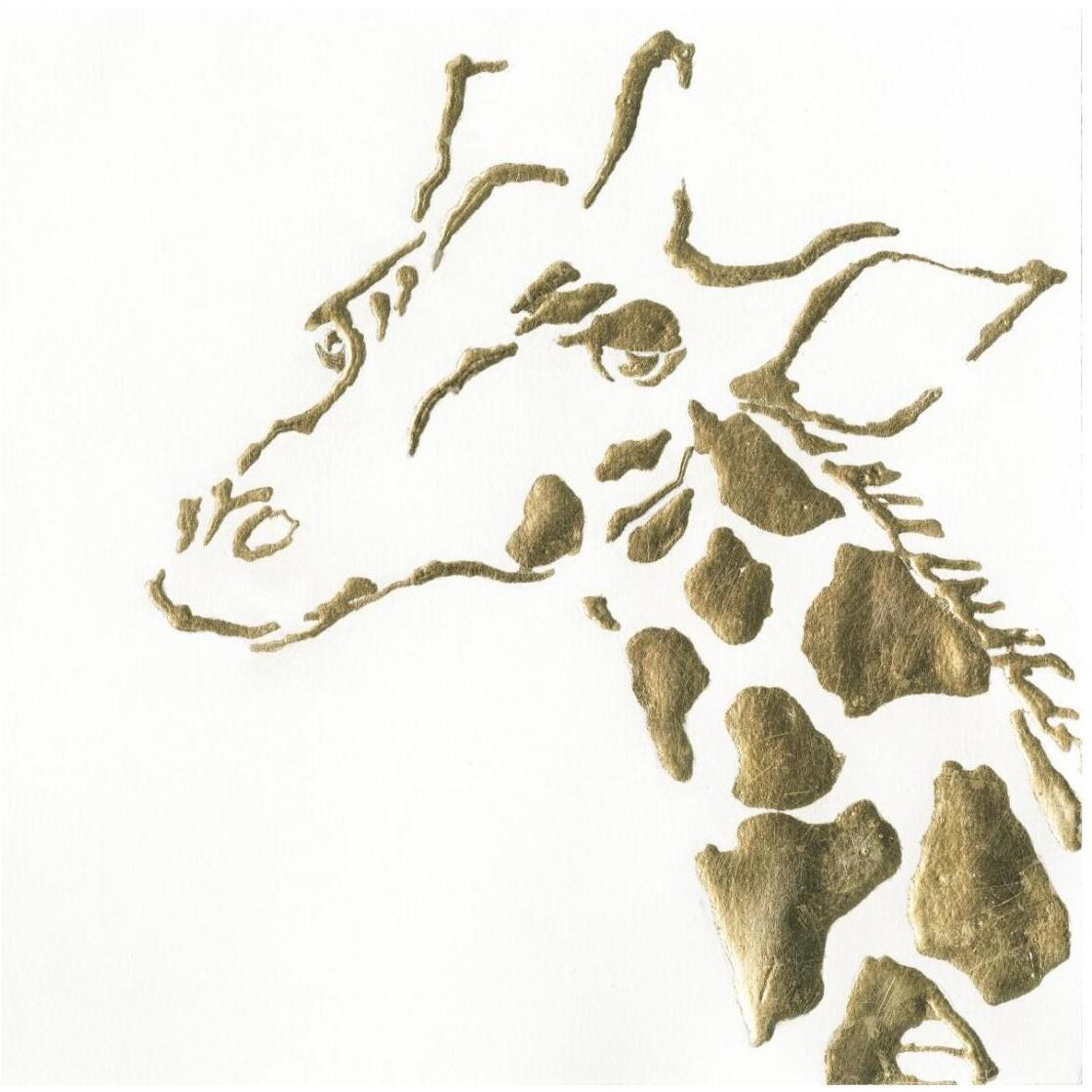 Gilded Giraffe -Paper Art-26&quotx26"