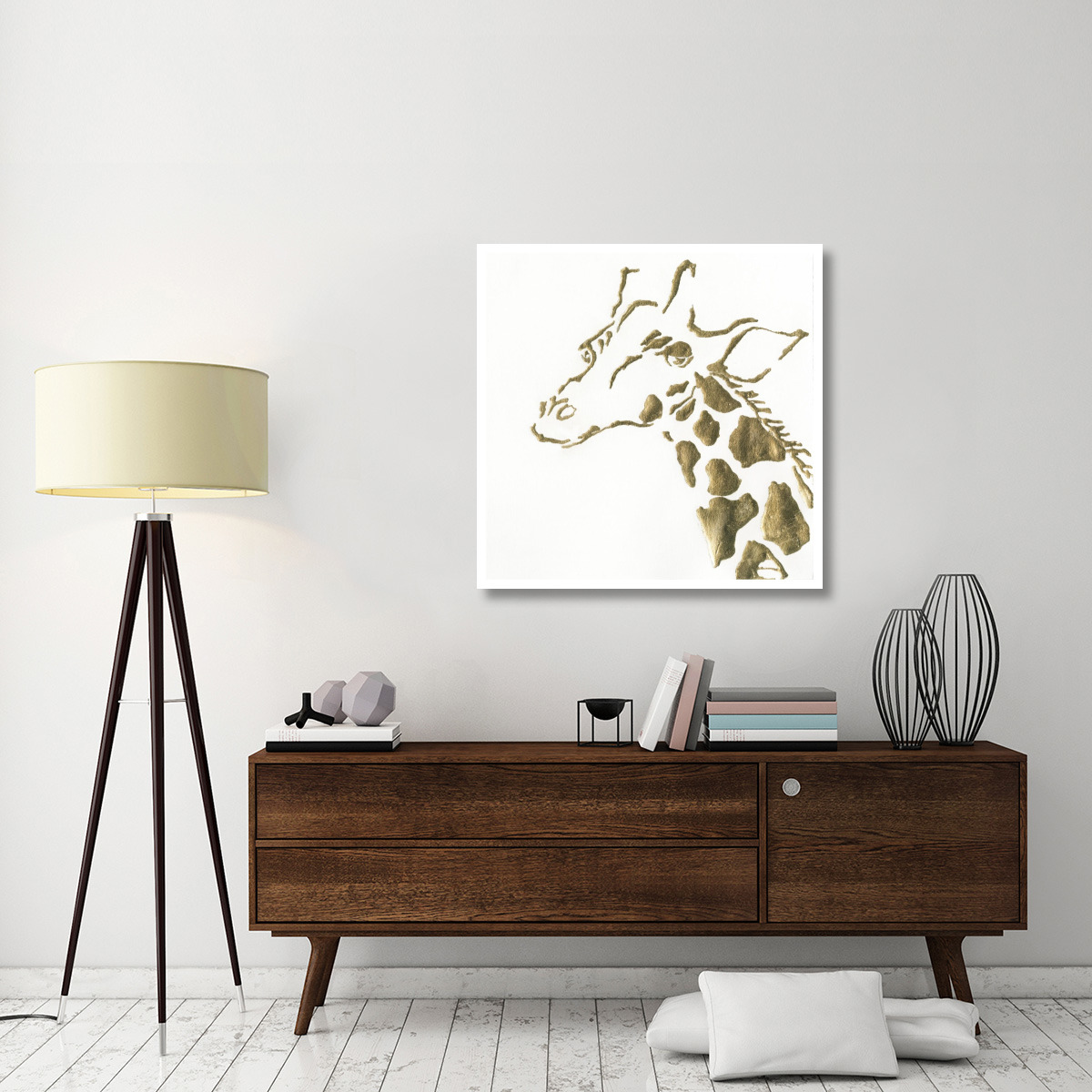 Gilded Giraffe -Paper Art-38&quotx38"
