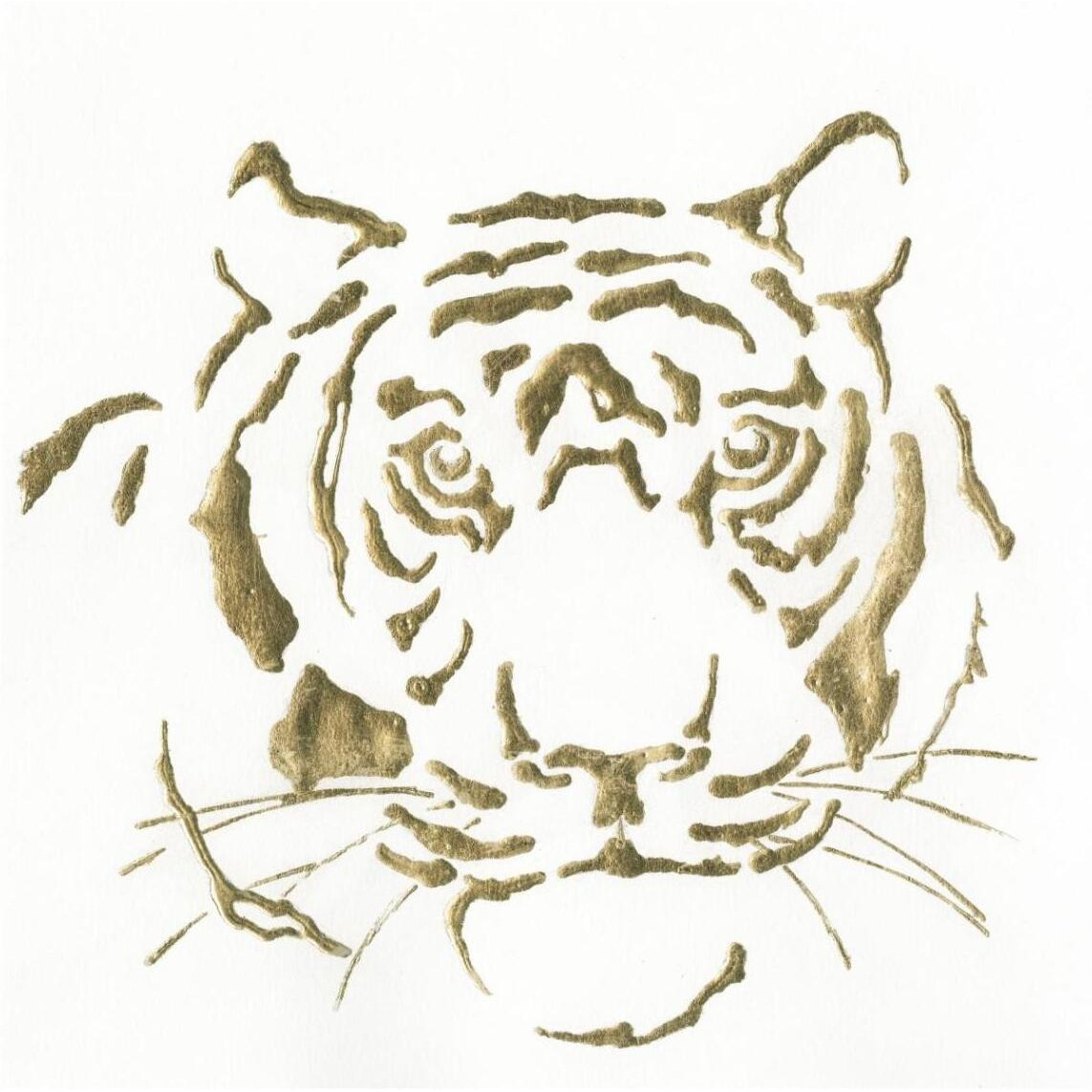 Gilded Tiger -Paper Art-42&quotx42"