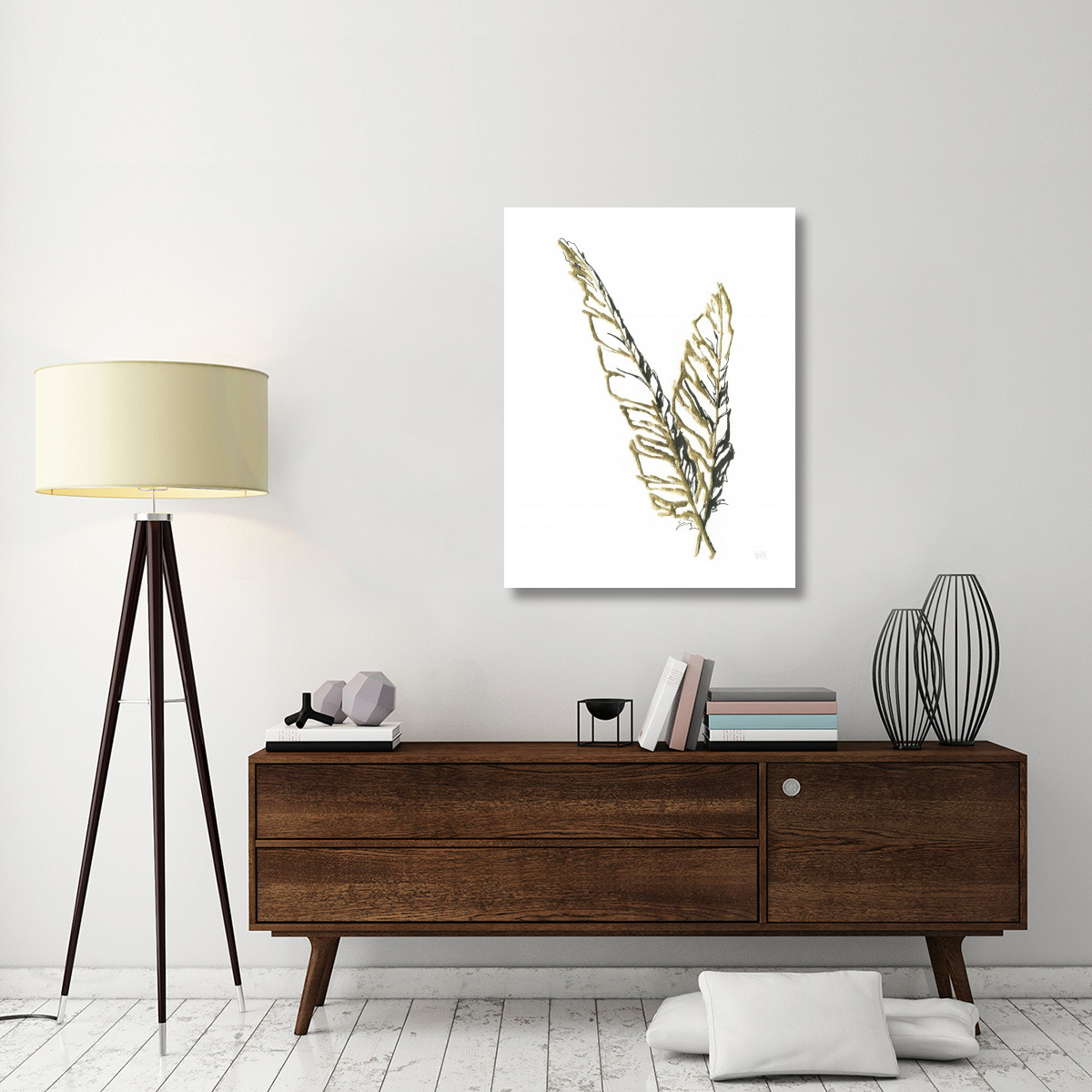 Gilded Raven Feather -Paper Art-32&quotx42"