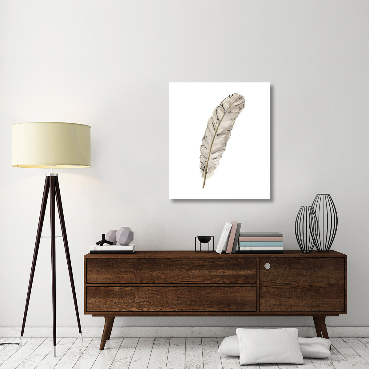 Gold Feathers IX -Paper Art-32.96&quotx38"