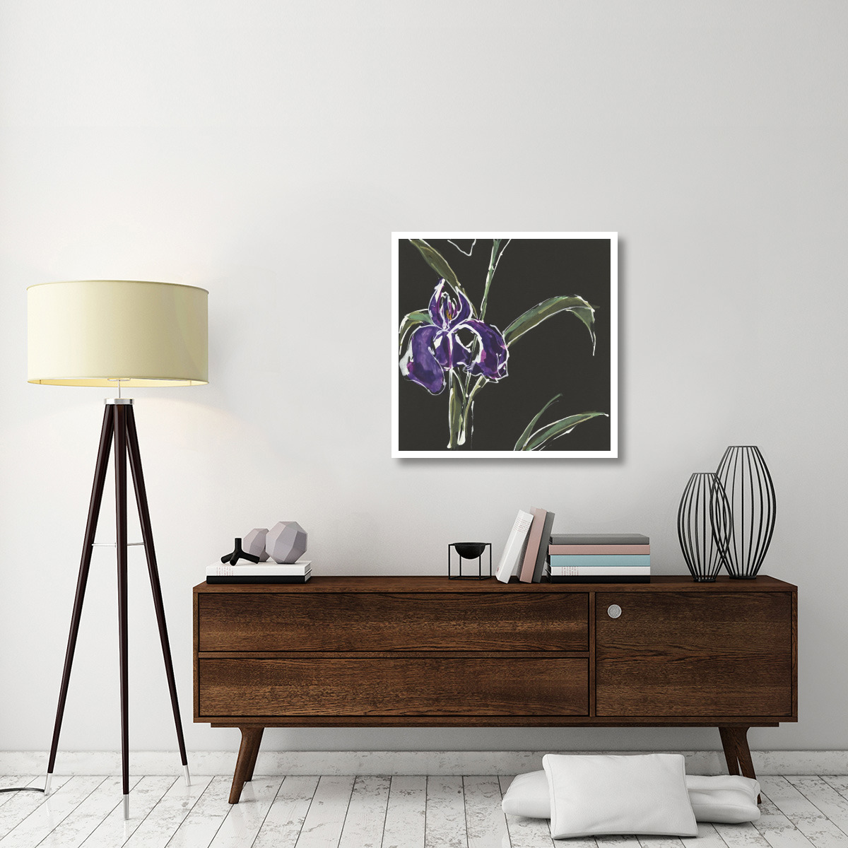 Iris on Black II -Paper Art-32&quotx32"