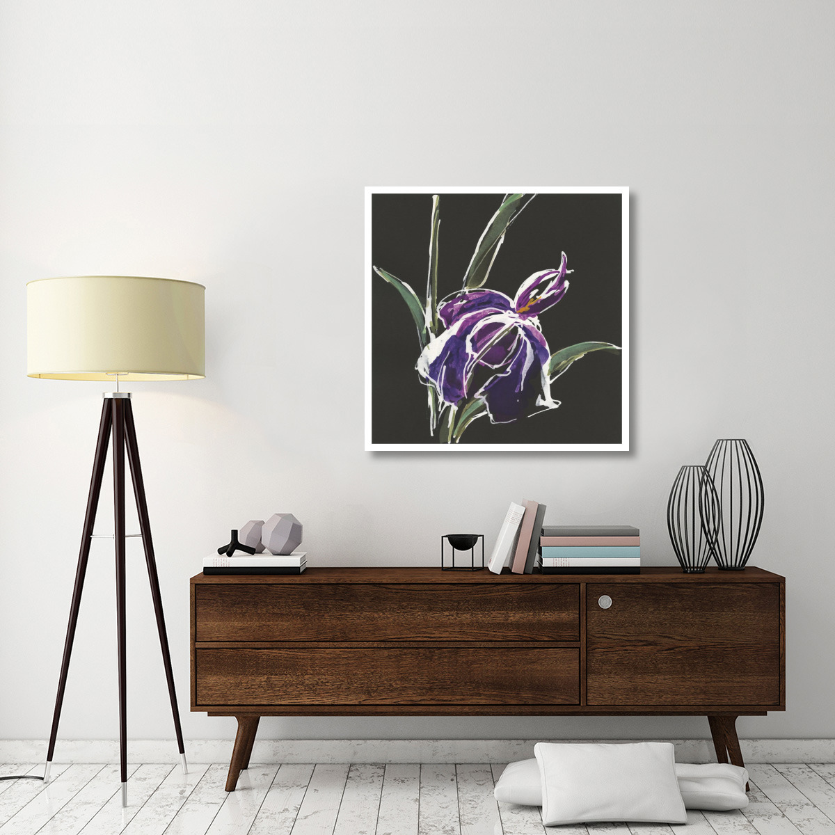 Iris on Black III -Paper Art-38&quotx38"