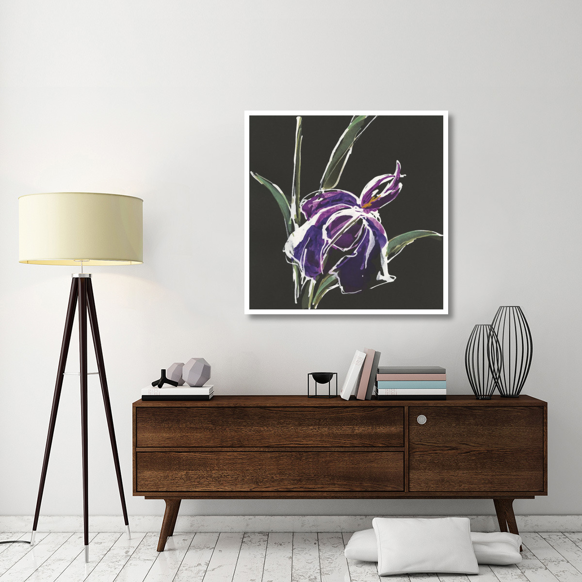 Iris on Black III -Paper Art-42&quotx42"