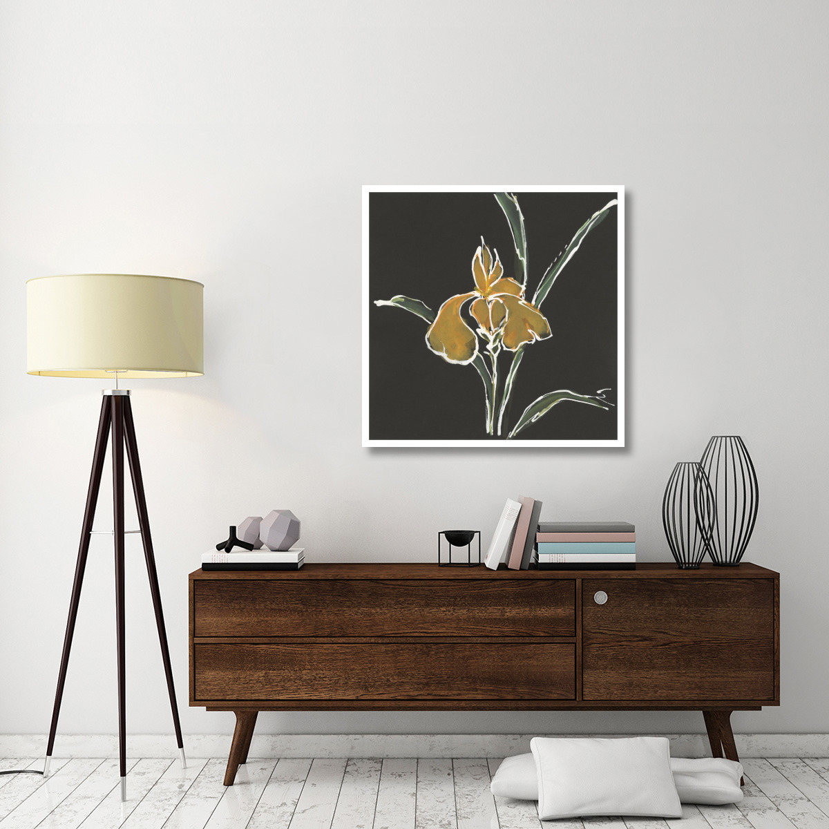 Iris on Black VI -Paper Art-38&quotx38"