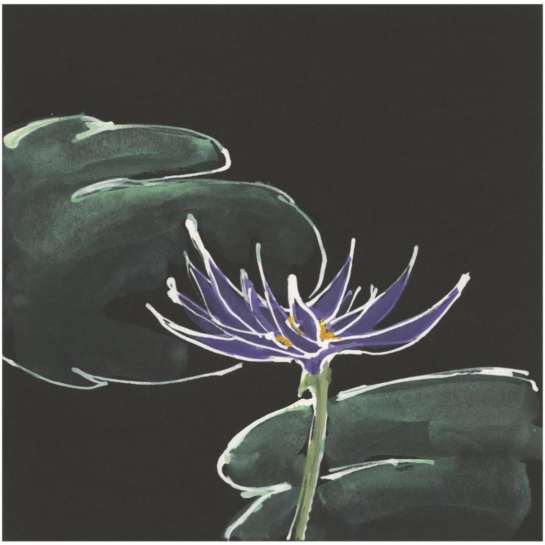 Lily on Black II -Paper Art-20&quotx20"