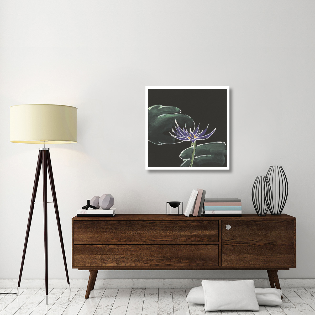 Lily on Black II -Paper Art-32&quotx32"
