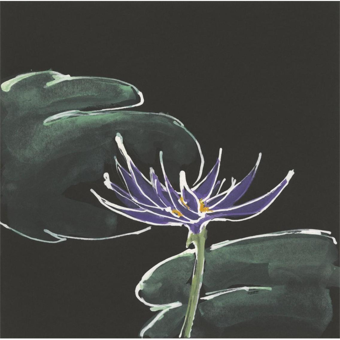 Lily on Black II -Paper Art-38&quotx38"