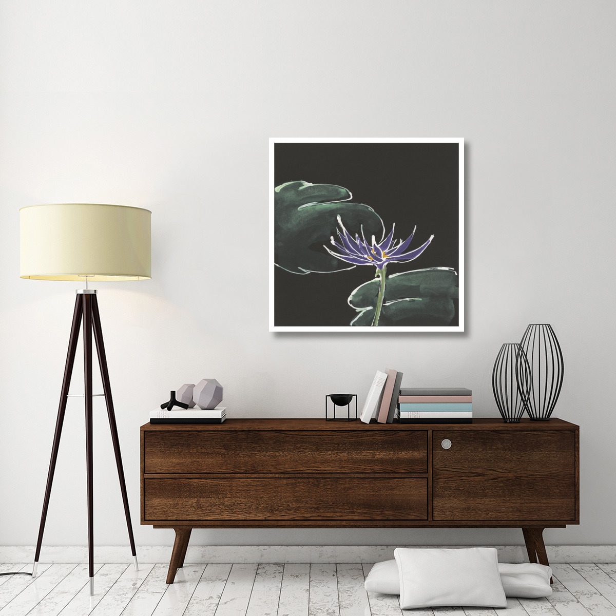 Lily on Black II -Paper Art-38&quotx38"