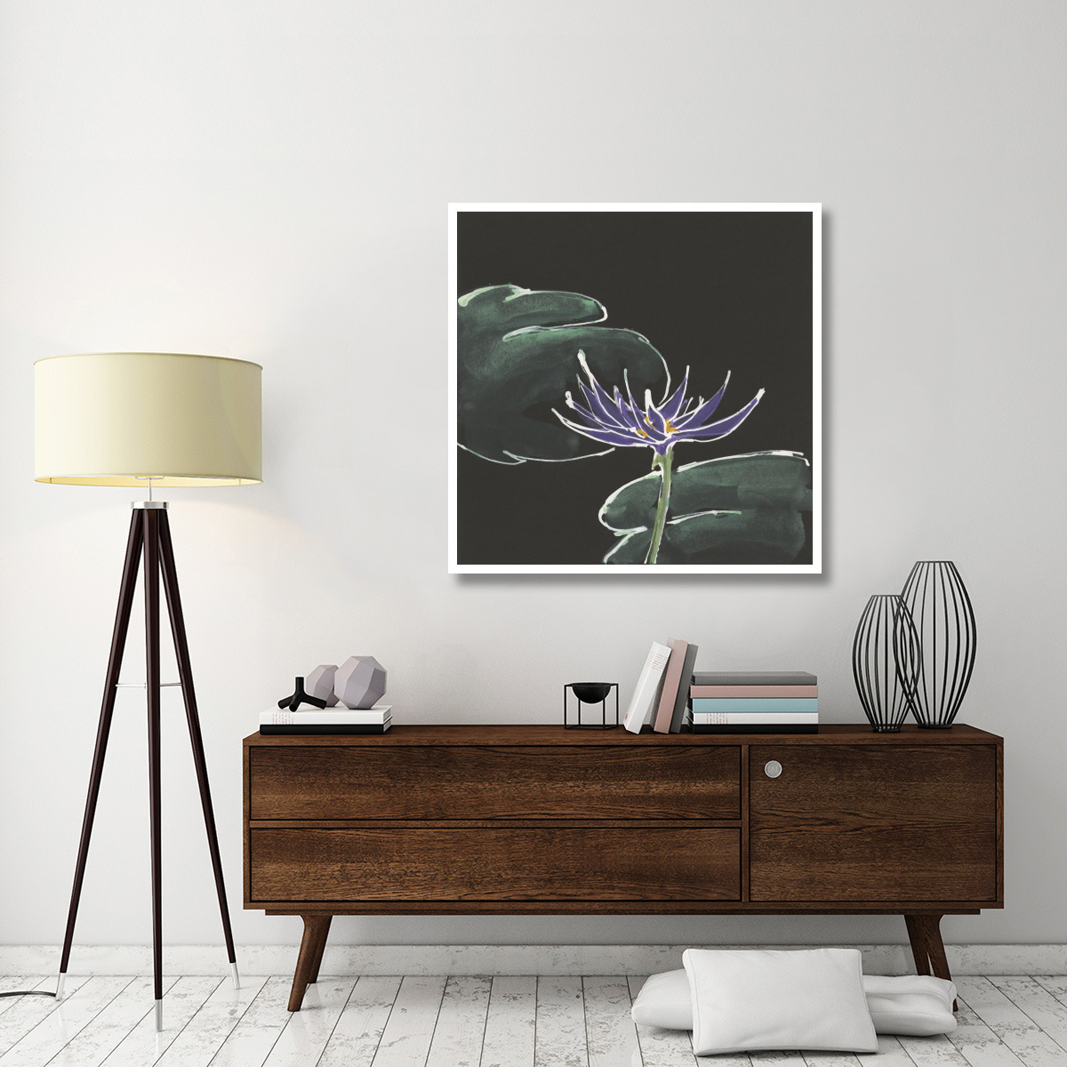 Lily on Black II -Paper Art-42&quotx42"