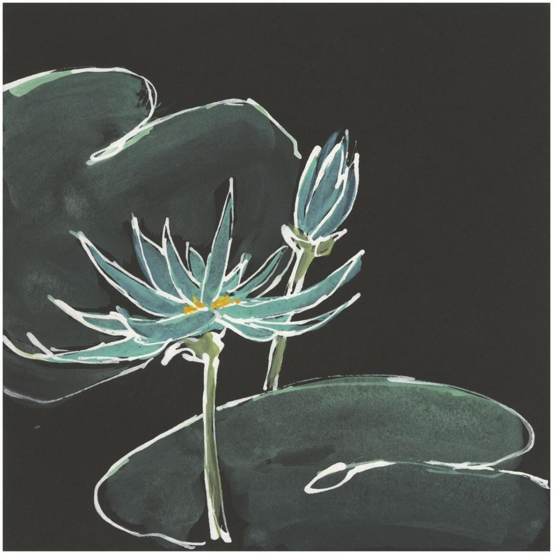 Lily on Black IV -Paper Art-32&quotx32"