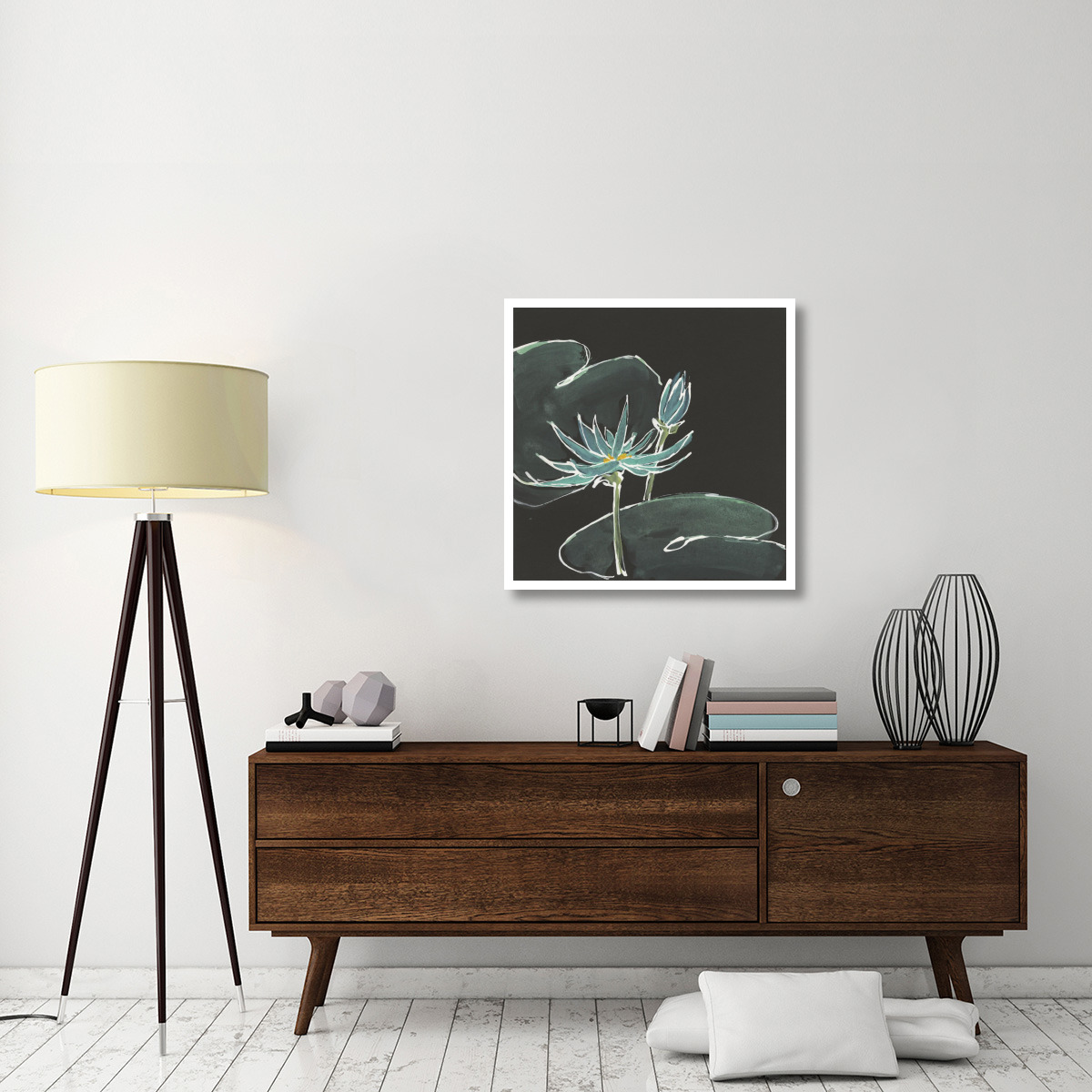 Lily on Black IV -Paper Art-32&quotx32"