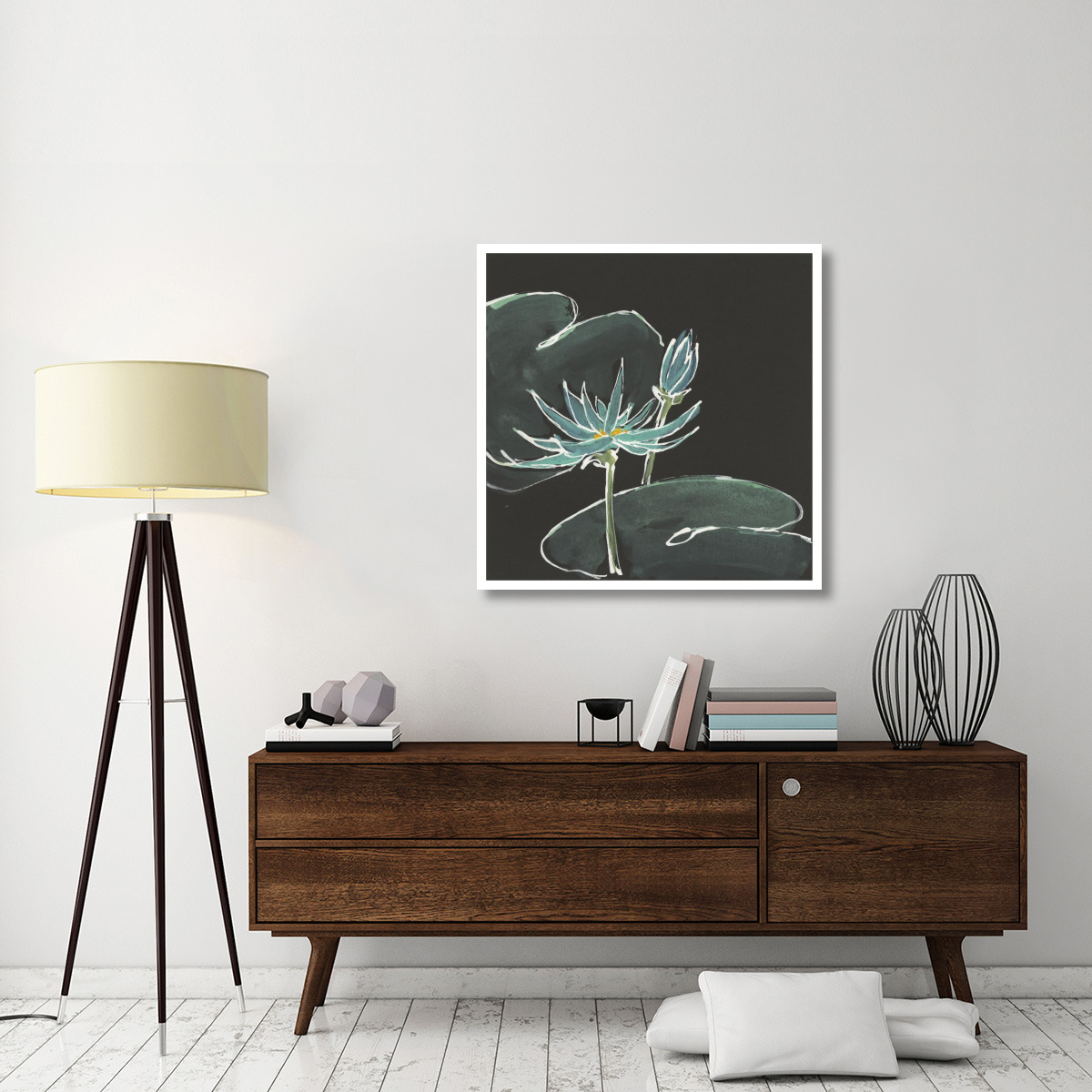 Lily on Black IV -Paper Art-38&quotx38"
