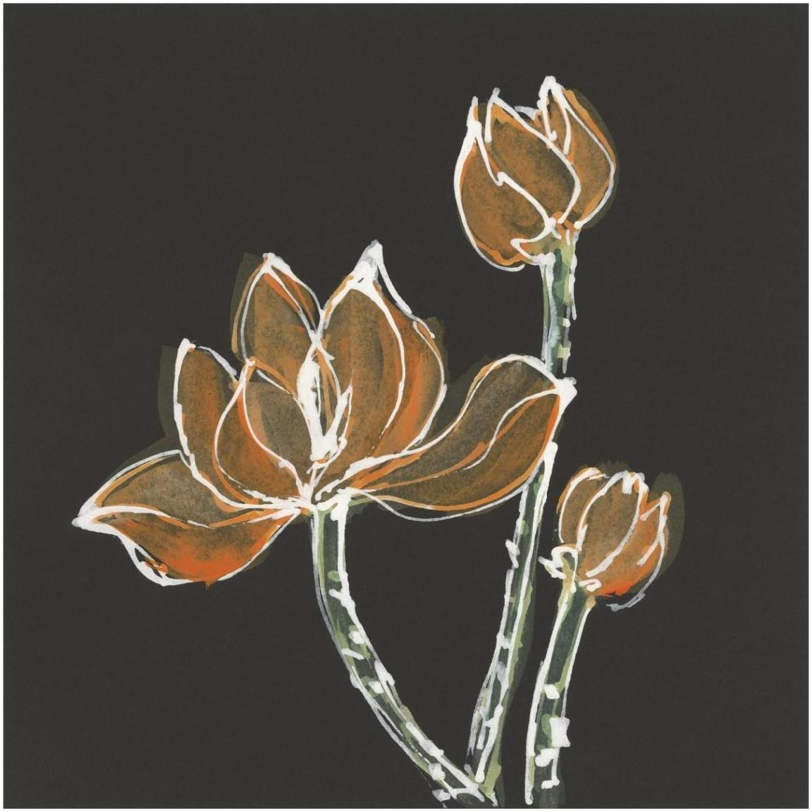 Lotus on Black IV -Paper Art-42&quotx42"
