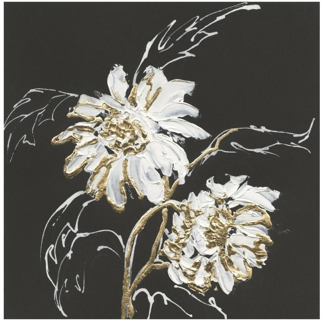 Gilded Sunflowers -Paper Art-26&quotx26"