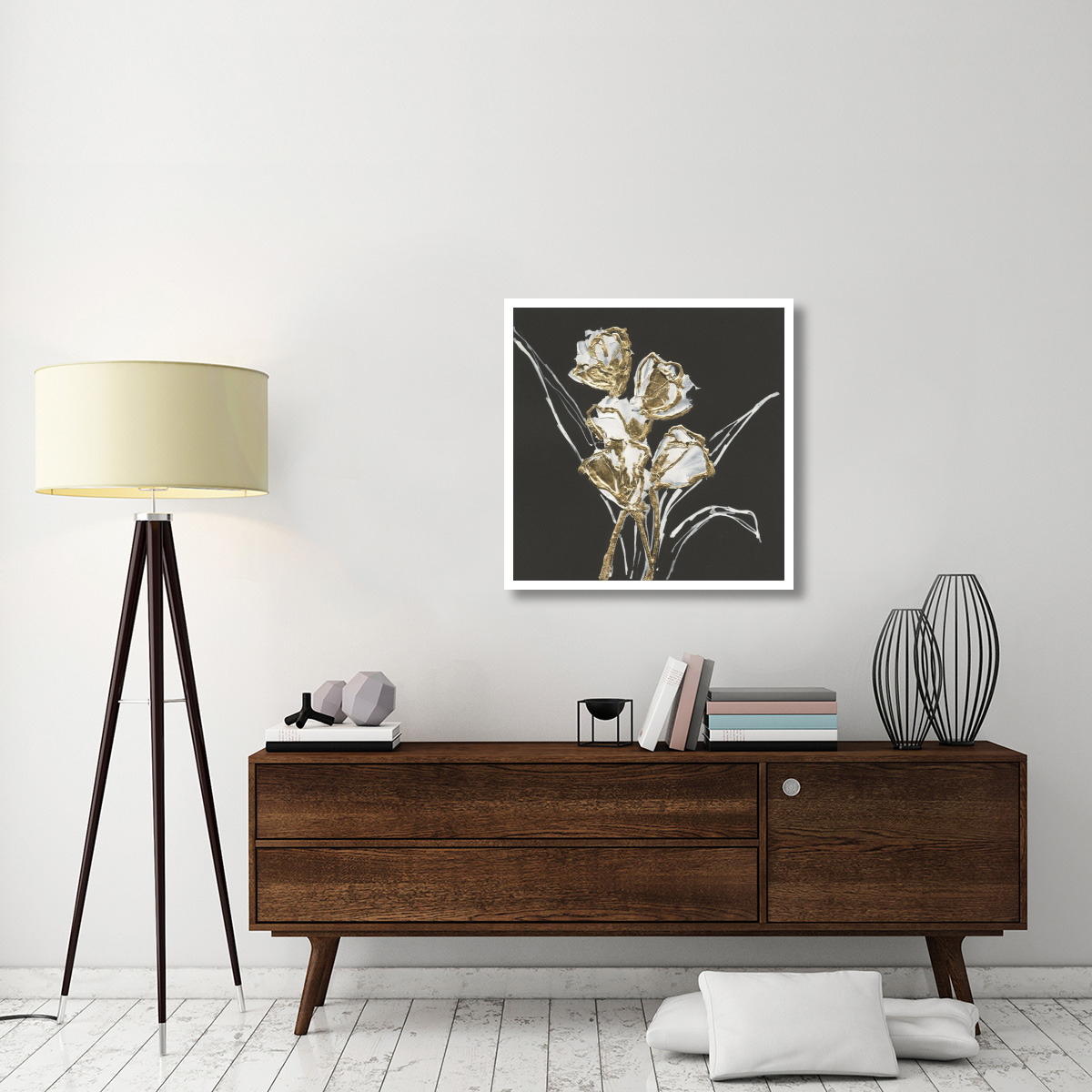 Gilded Tulips -Paper Art-32&quotx32"