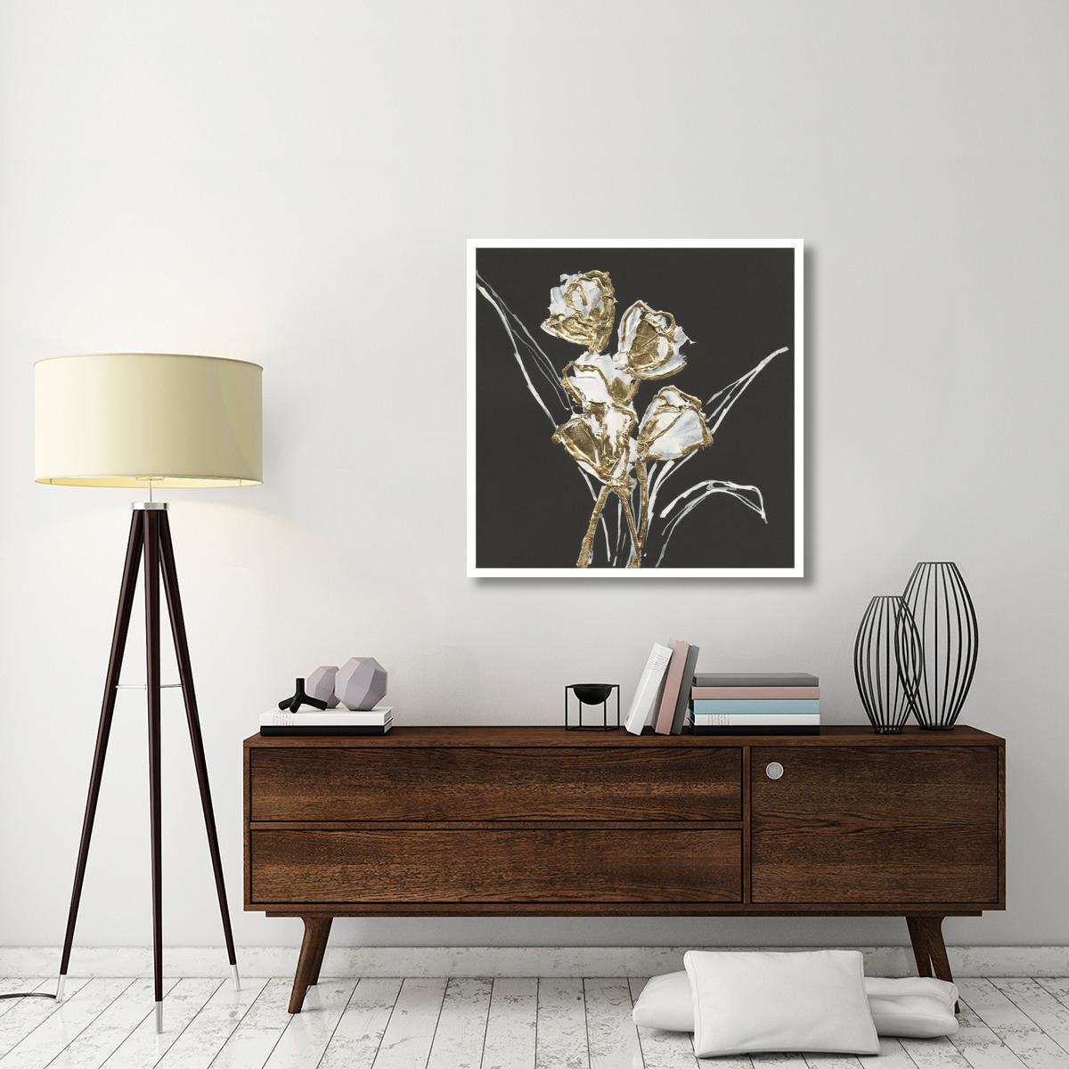 Gilded Tulips -Paper Art-38&quotx38"