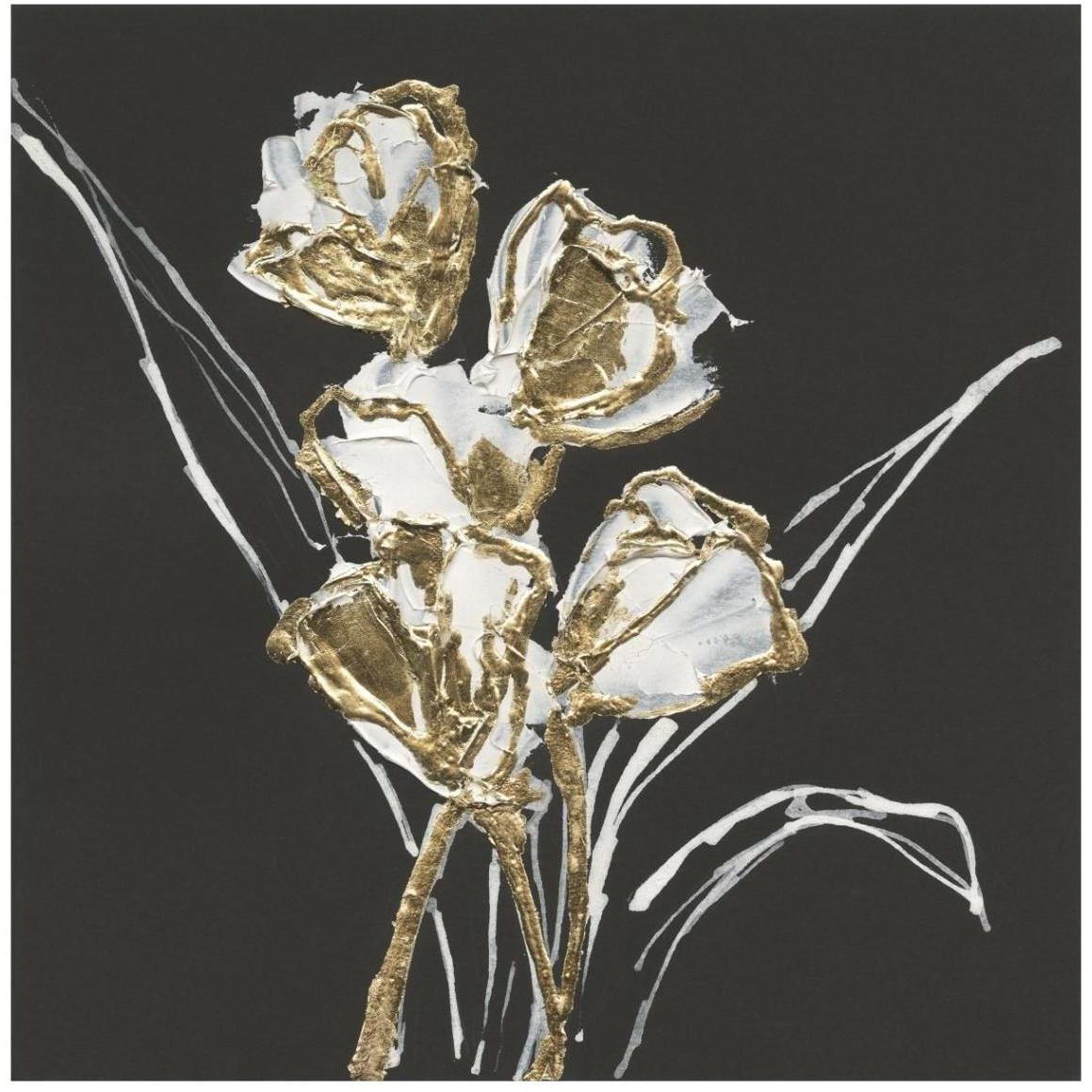 Gilded Tulips -Paper Art-42&quotx42"