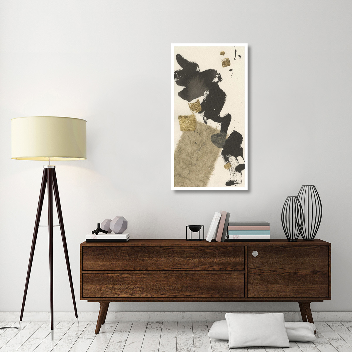 Gilded Collage I -Paper Art-26&quotx50"
