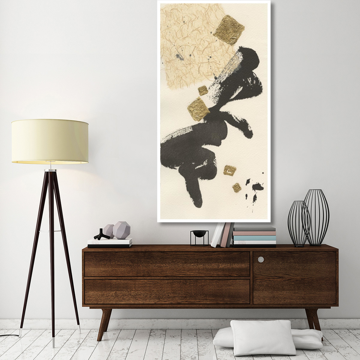 Gilded Collage II -Paper Art-38&quotx74"