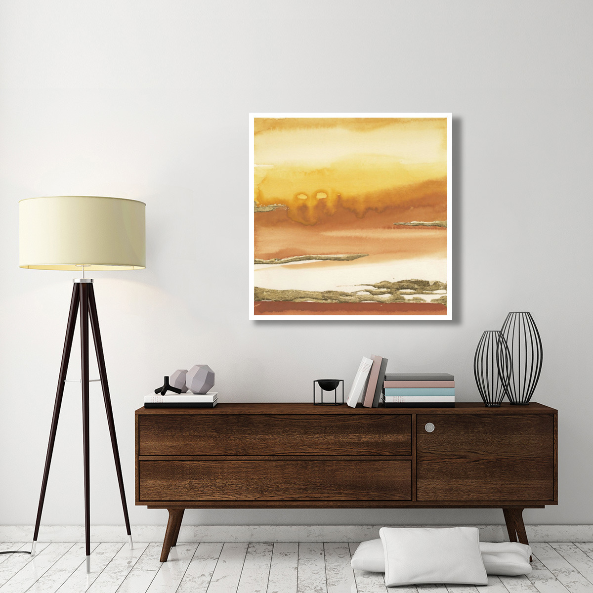 Gilded Amber I -Paper Art-42&quotx42"