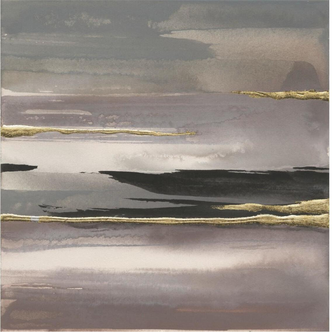 Gilded Morning Fog II -Paper Art-38&quotx38"