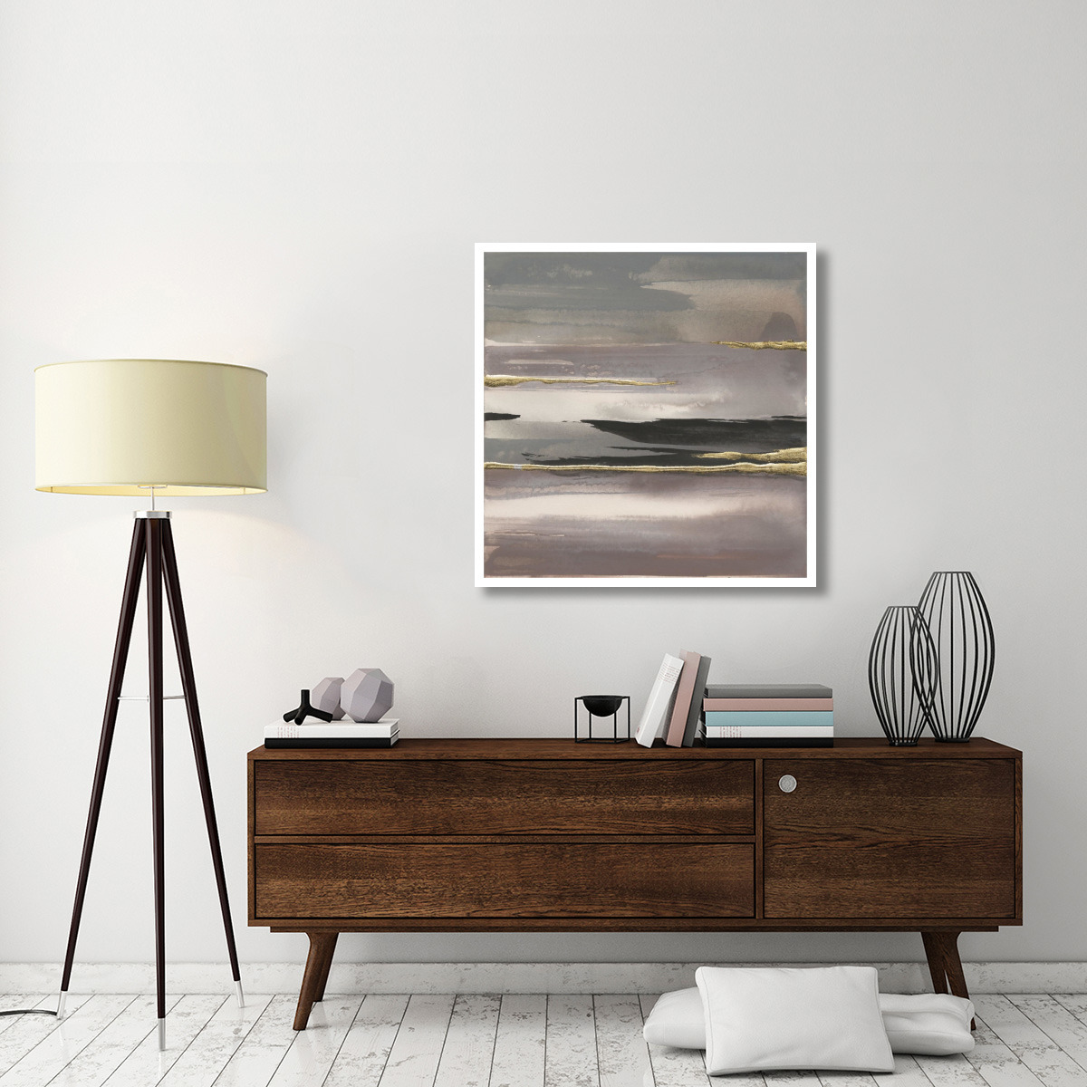 Gilded Morning Fog II -Paper Art-38&quotx38"