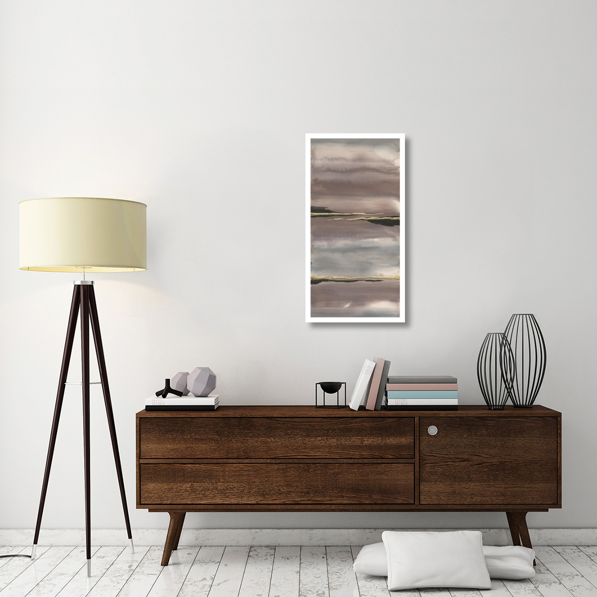 Gilded Morning Fog III -Paper Art-20&quotx38"
