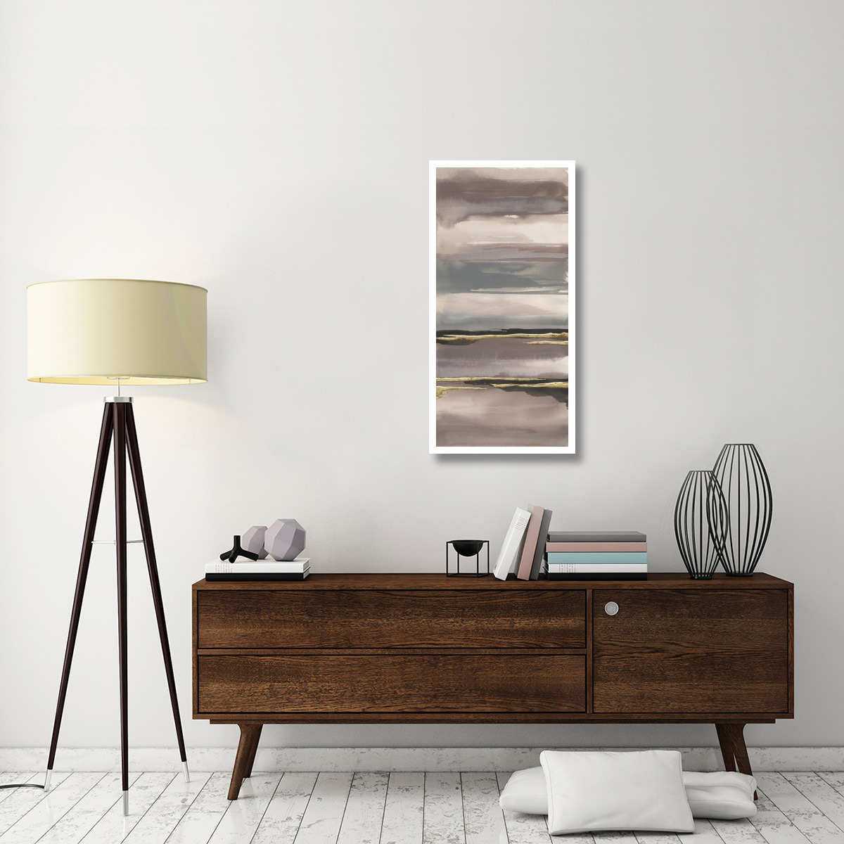 Gilded Morning Fog IV -Paper Art-20.8&quotx42"