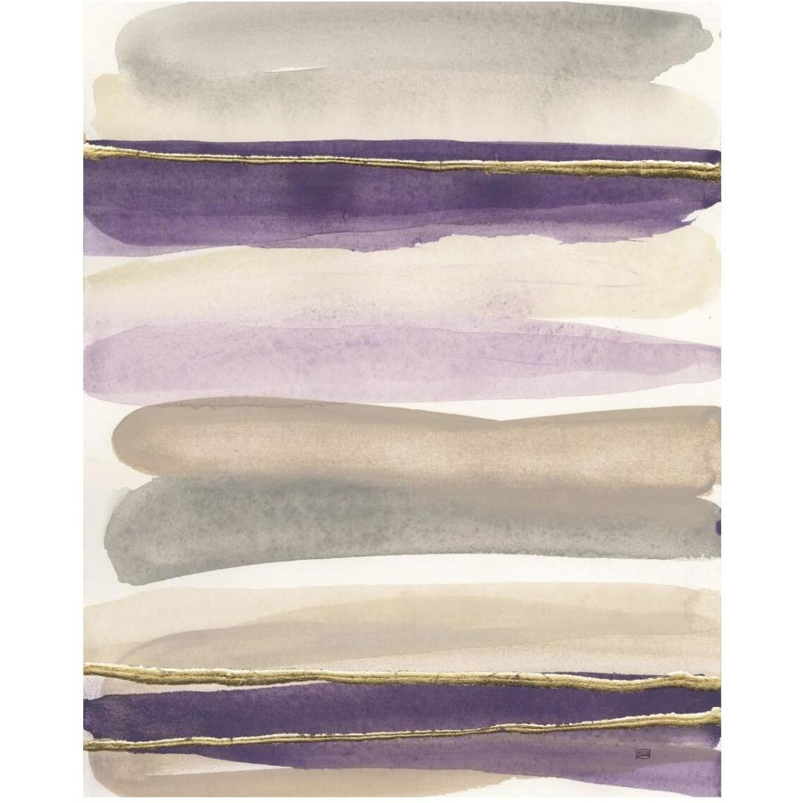 Gilded Amethyst I Crop -Paper Art-24&quotx30"