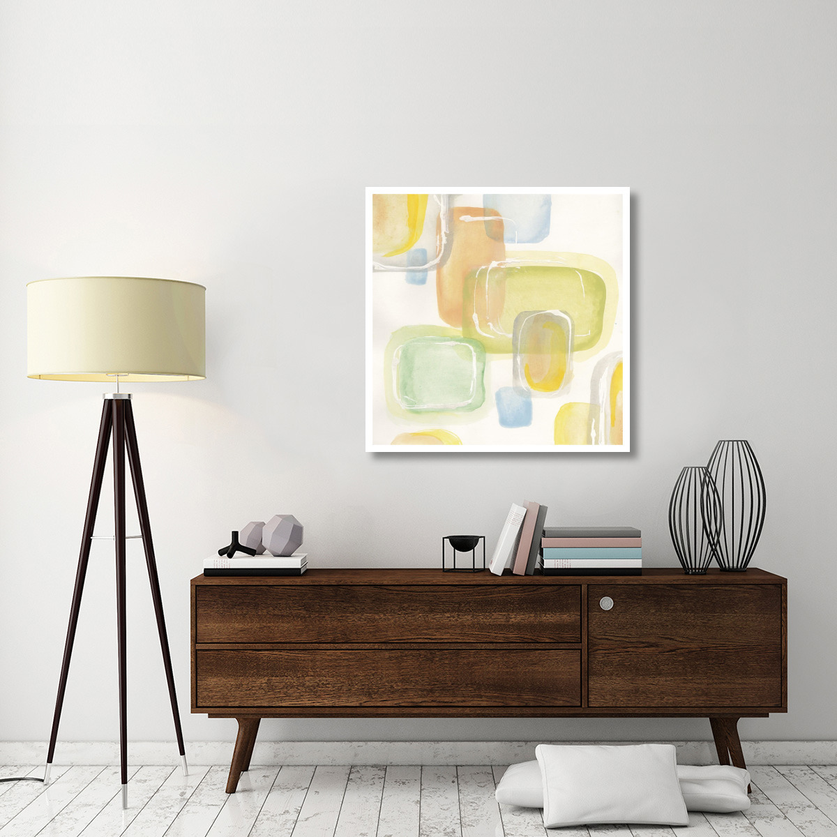 Colorful Squares I -Paper Art-38&quotx38"