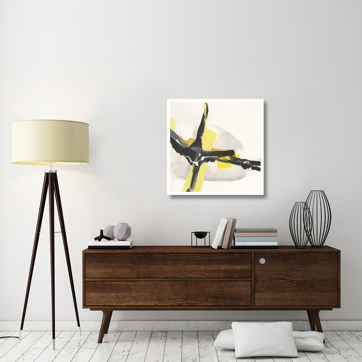 Creamy Yellow I -Paper Art-32&quotx32"