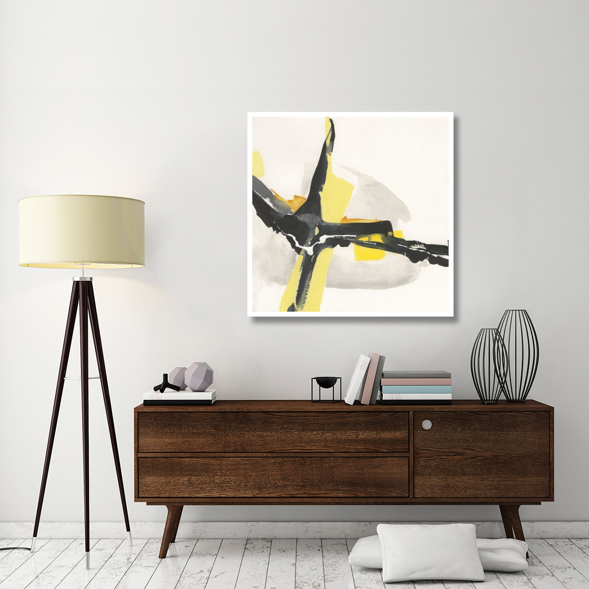 Creamy Yellow I -Paper Art-42&quotx42"