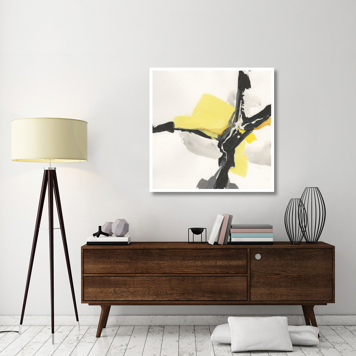 Creamy Yellow III -Paper Art-42&quotx42"