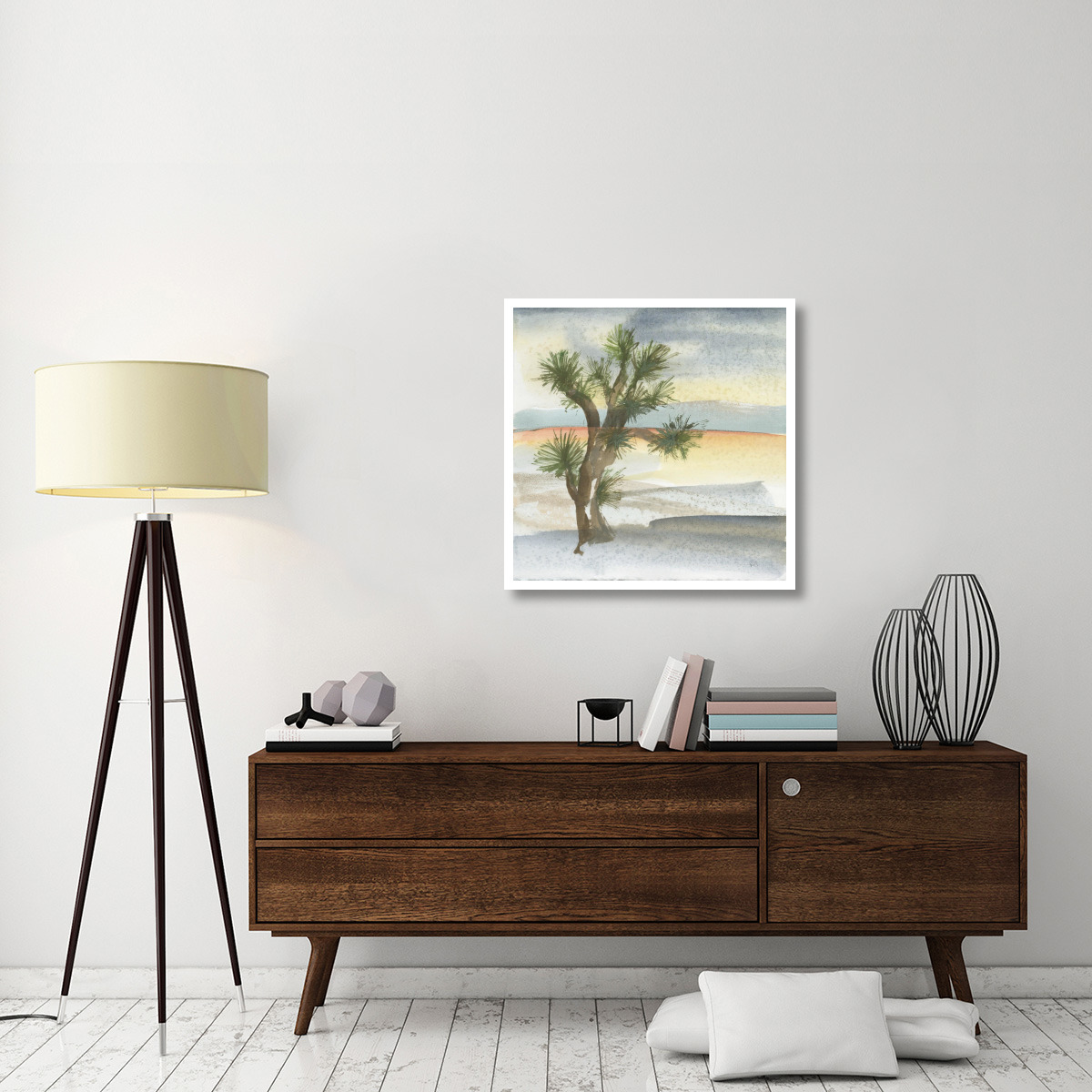Desert Joshua Tree Cool -Paper Art-32&quotx32"