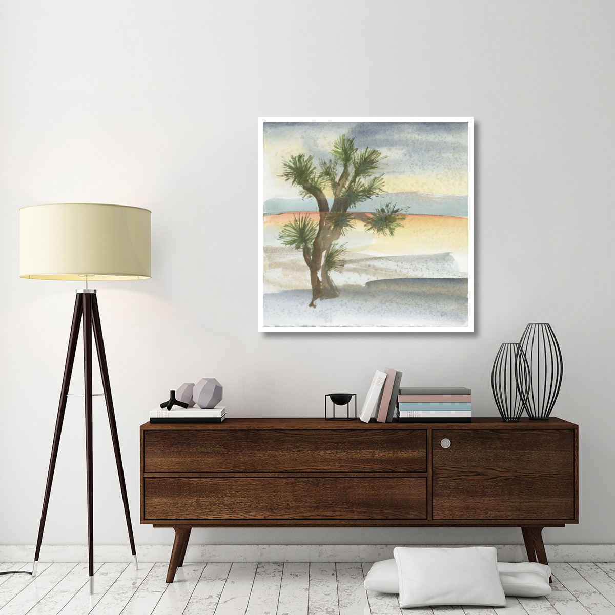 Desert Joshua Tree Cool -Paper Art-42&quotx42"