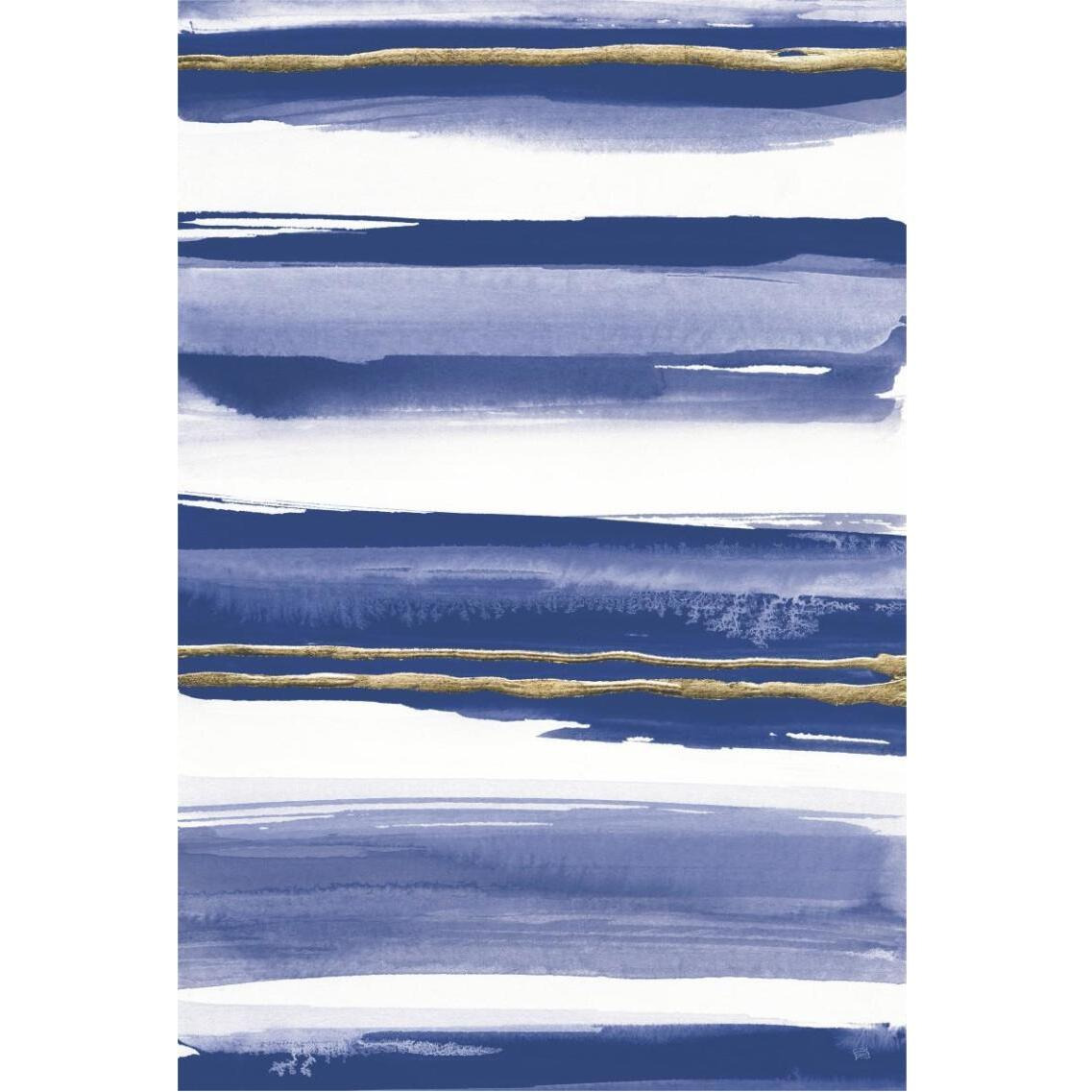 Gilded Grey IV Indigo and White -Paper Art-26&quotx38"