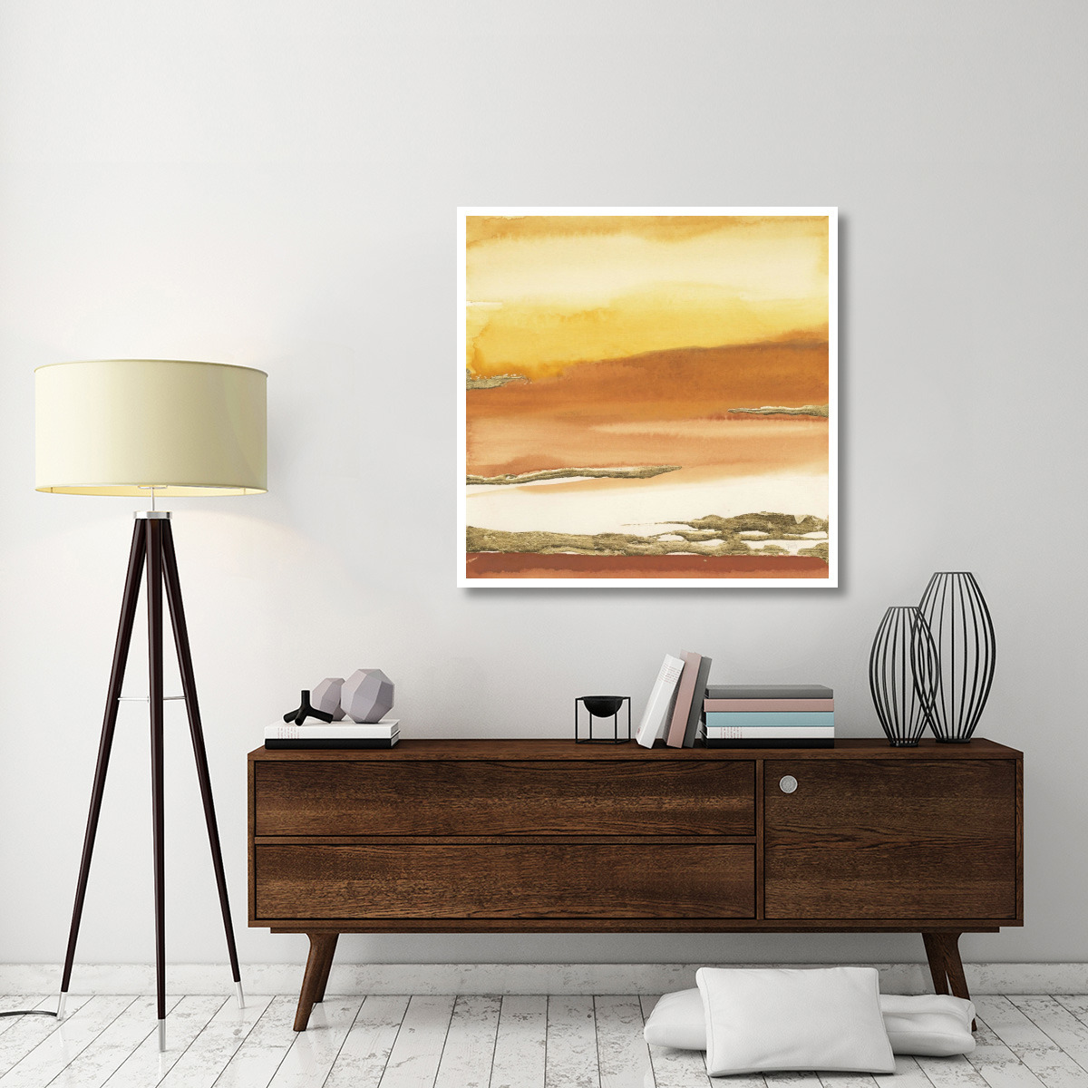 Gilded Amber I v2 -Paper Art-42&quotx42"