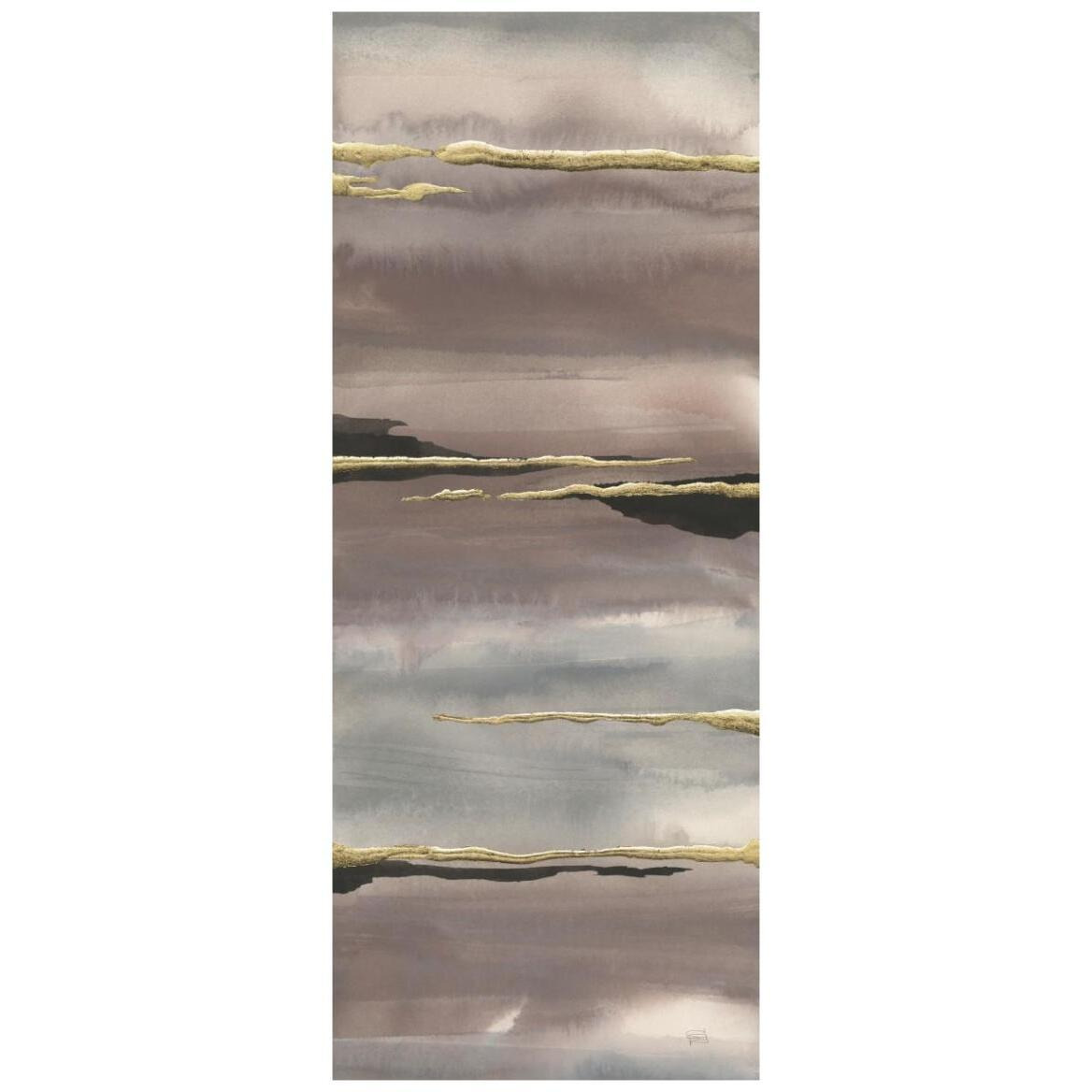 Gilded Morning Fog III Gold -Paper Art-18&quotx42"