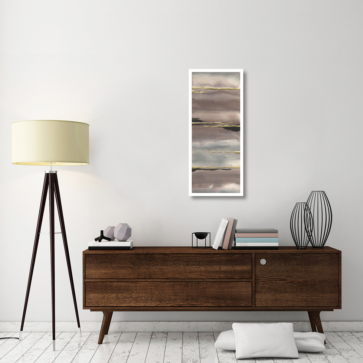 Gilded Morning Fog III Gold -Paper Art-18&quotx42"