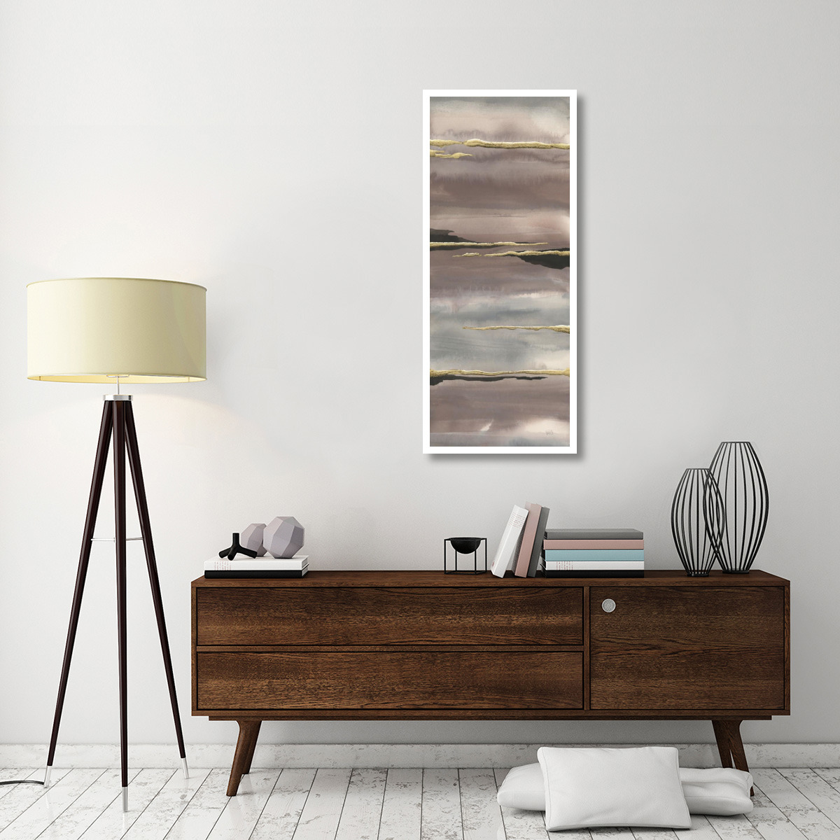 Gilded Morning Fog III Gold -Paper Art-22&quotx52"