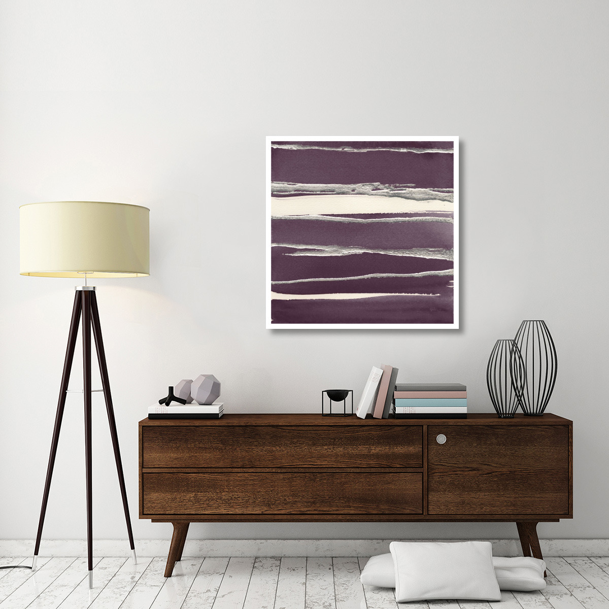 Silver Rose II Purple -Paper Art-38&quotx38"