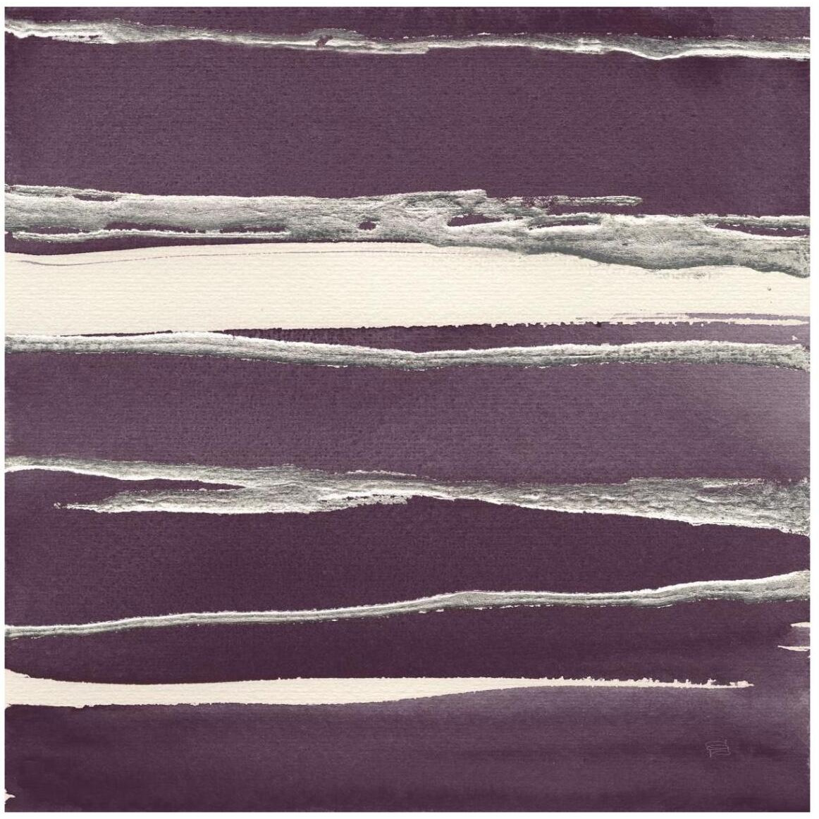 Silver Rose II Purple -Paper Art-42&quotx42"