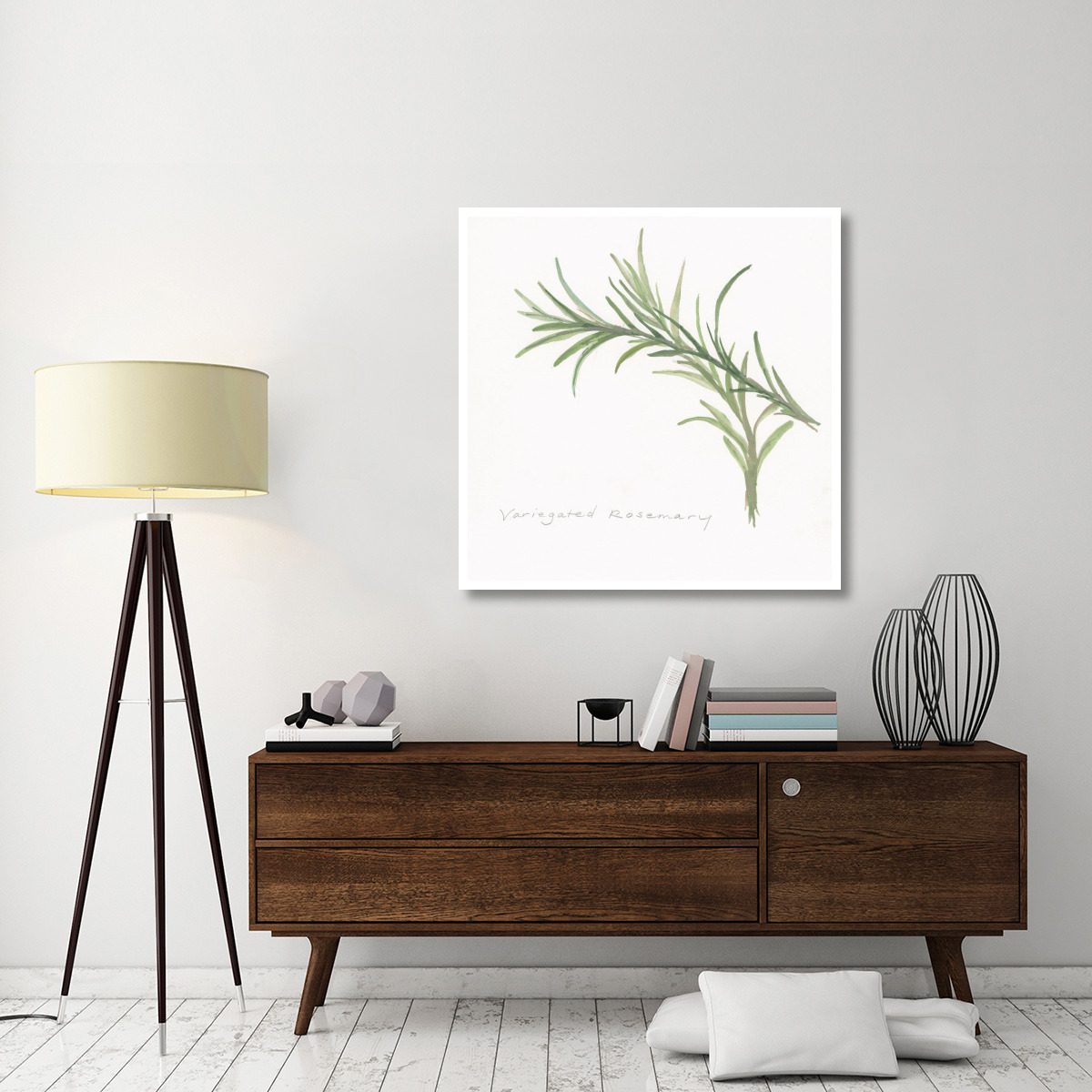 Variegated Rosemary -Paper Art-42&quotx42"