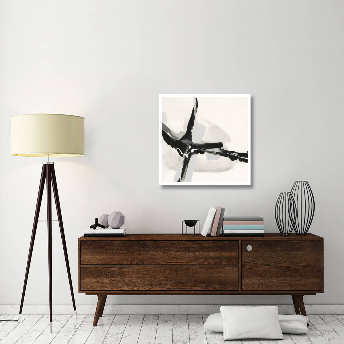 Creamy Neutral I -Paper Art-32&quotx32"
