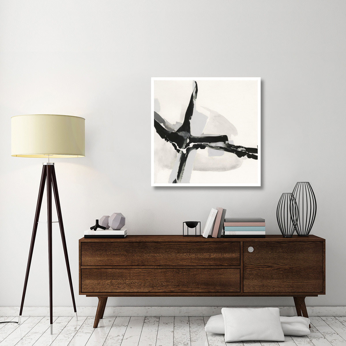 Creamy Neutral I -Paper Art-38&quotx38"
