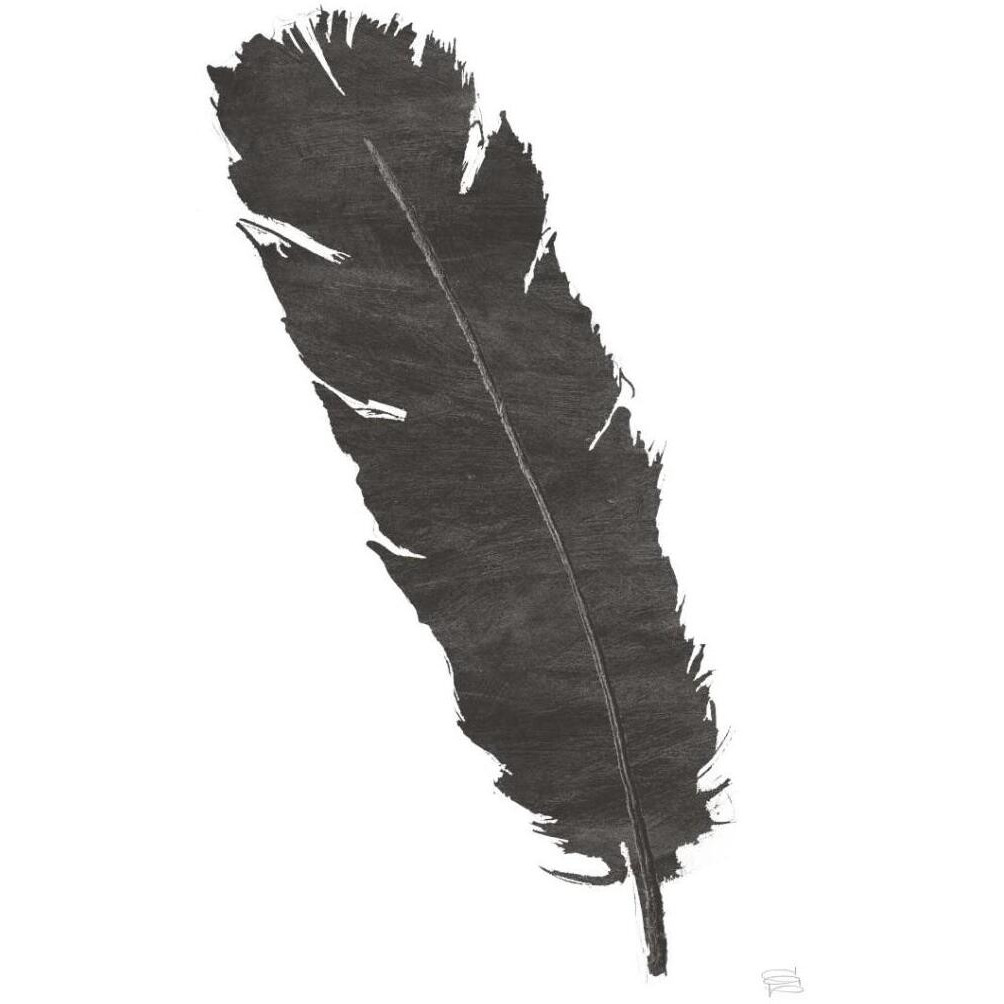 Black Feather V -Paper Art-26&quotx38"